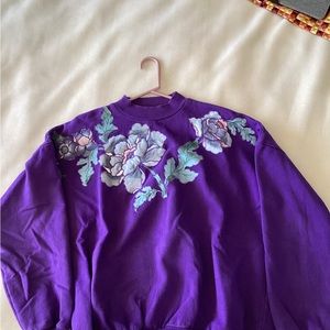 Purple crewneck with DIY design
